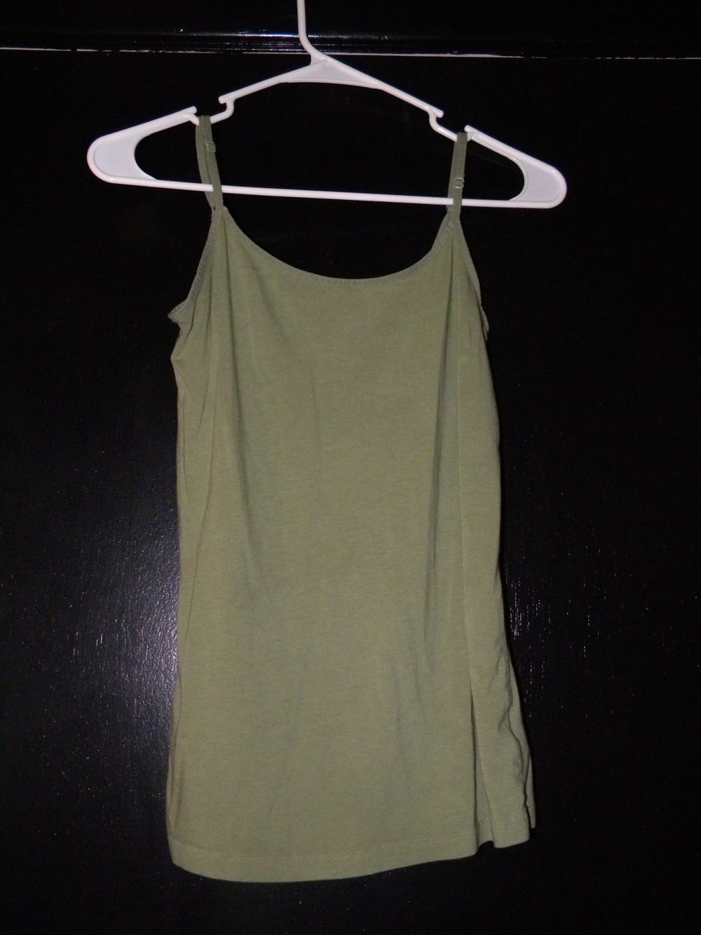 Time and Tru Olive Green Adjustable Strap Cami